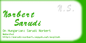 norbert sarudi business card